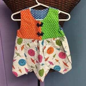 New! Summer Umbrella Beach Baby Petal Dress Handmade